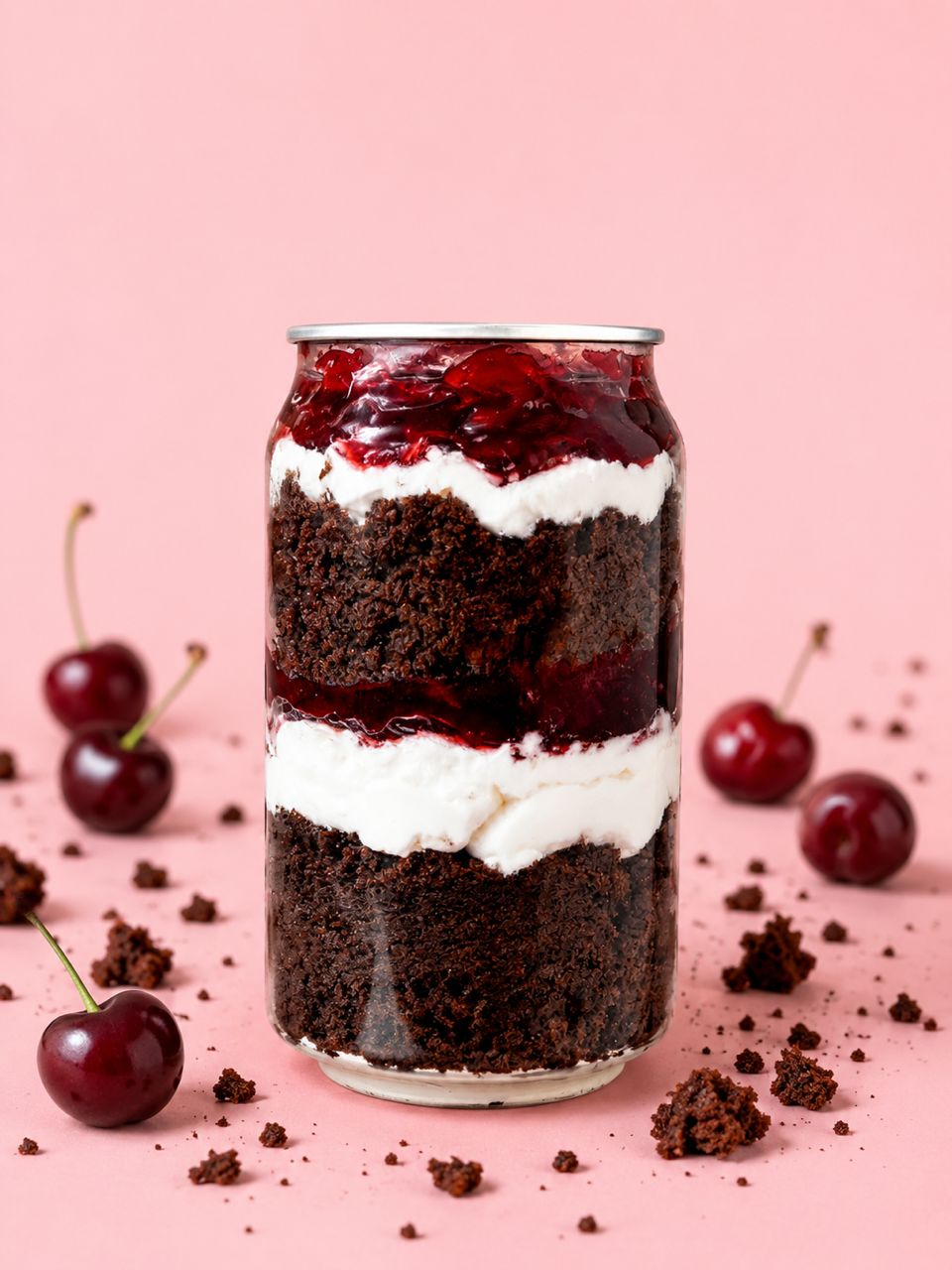 Black Forest with Cherry Filling dessert jar